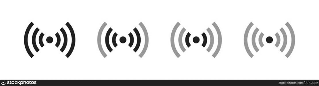 Wireless icon set on white background. Wifi symbols. EPS 10.. Wireless icon set on white background. Wifi symbols.