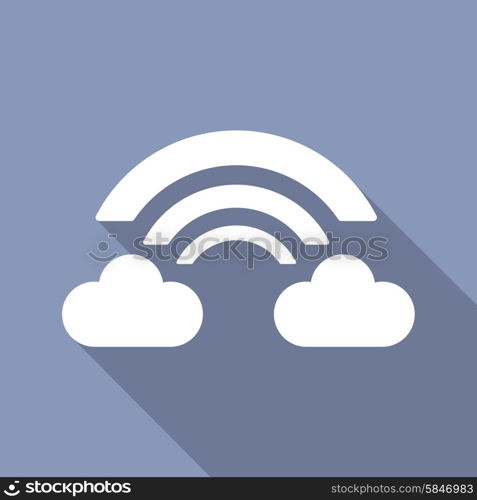 Wireless Icon with a long shadow