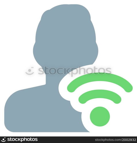 wireless internet router key shared with single user in a company