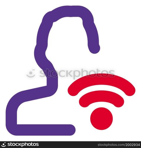 wireless internet router key shared with single user in a company