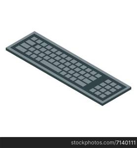 Wireless keyboard icon. Isometric of wireless keyboard vector icon for web design isolated on white background. Wireless keyboard icon, isometric style