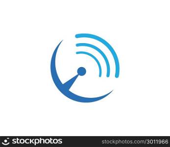wireless Logo Template vector icon illustration design
