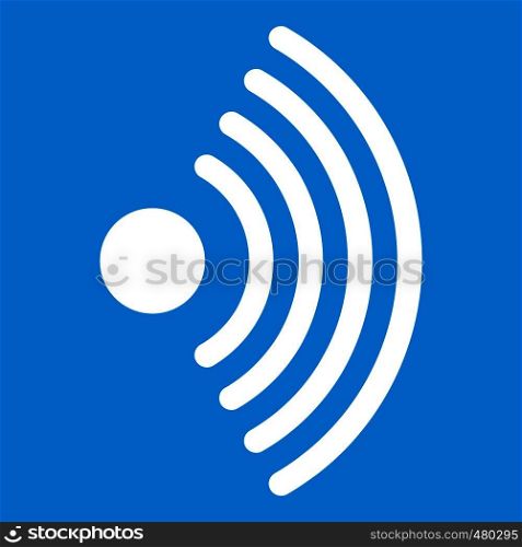 Wireless network symbol in simple style isolated on white background vector illustration. Wireless network symbol icon white