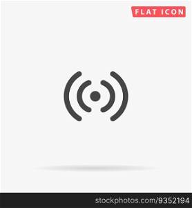Wireless Network zone. Signal. Simple flat black symbol. Vector illustration pictogram