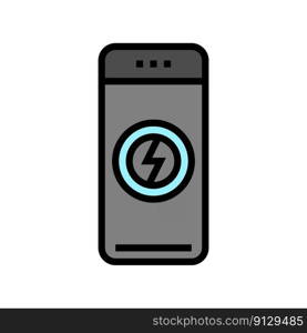 wireless power bank home office color icon vector. wireless power bank home office sign. isolated symbol illustration. wireless power bank home office color icon vector illustration