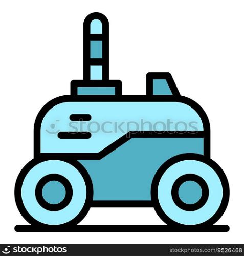 Wireless robot car icon outline vector. Cute toy. Ai android color flat. Wireless robot car icon vector flat