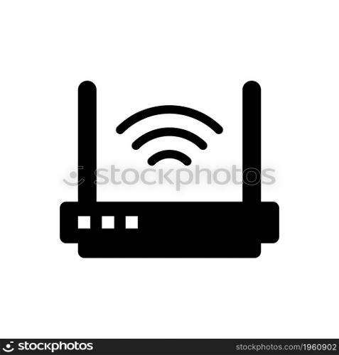 Wireless router solid icon