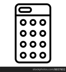 Wireless smartphone case icon outline vector. Phone cover. Device protect. Wireless smartphone case icon outline vector. Phone cover