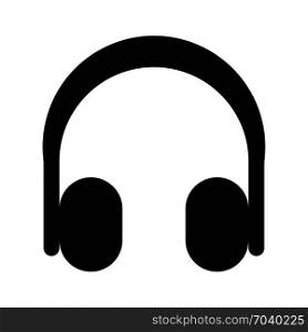 Wireless stereo headphone, icon on isolated background