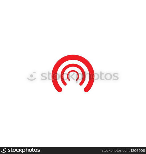 Wireless tower logo illustration vector icon flat design