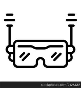 Wireless vr glasses icon outline vector. Digital reality. Game tour. Wireless vr glasses icon outline vector. Digital reality
