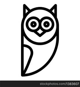 Wise owl icon. Outline wise owl vector icon for web design isolated on white background. Wise owl icon, outline style