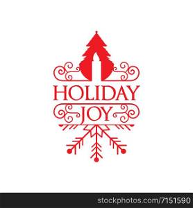 Wishing you much Joy Holiday season. Happy New Year. Christmas Background. Vector illustration.