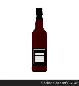 Wiskey bottle beverage liquid party symbol. Cognac glass object celebration vector icon alcohol.