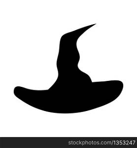 Witch Hat Over White Background for Creating Halloween Designs. Vector illustration.