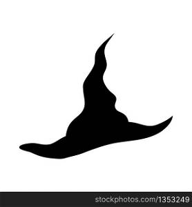 Witch Hat Over White Background for Creating Halloween Designs. Vector illustration.
