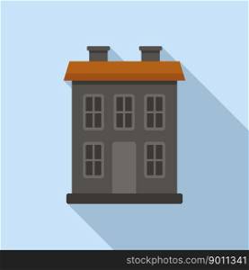 Witch house icon flat vector. Creepy haunted. Scary ghost. Witch house icon flat vector. Creepy haunted