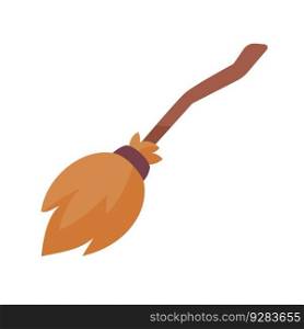 witch magic broom For flying in the sky on Halloween night. broom for cleaning the house
