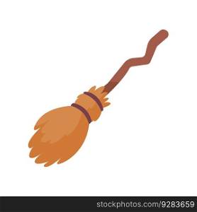 witch magic broom For flying in the sky on Halloween night. broom for cleaning the house