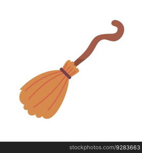 witch magic broom For flying in the sky on Halloween night. broom for cleaning the house