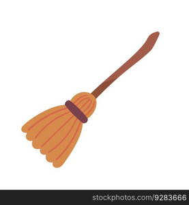 witch magic broom For flying in the sky on Halloween night. broom for cleaning the house