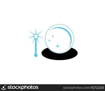 Witch supplies logo design vector illustration template