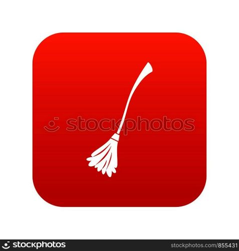 Witches broom icon digital red for any design isolated on white vector illustration. Witches broom icon digital red