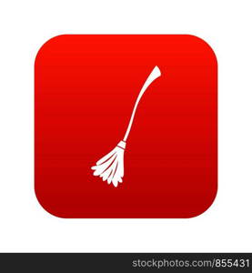 Witches broom icon digital red for any design isolated on white vector illustration. Witches broom icon digital red