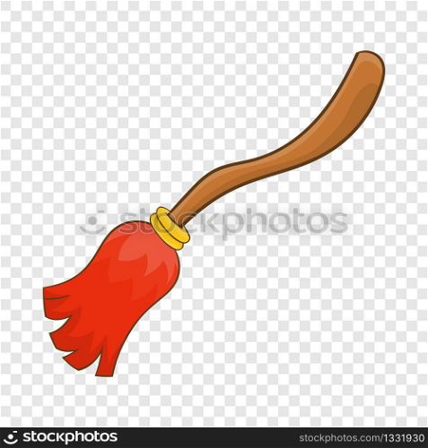Witches broom icon in cartoon style on a background for any web design . Witches broom icon, cartoon style