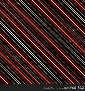 With Red, Black and White Diagonal Parallel Stripes. Stripe Seamless Vector Pattern. Illustration Abstract Background