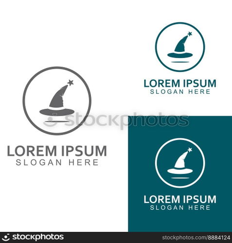Wizard cap logo .By using vector design concept.