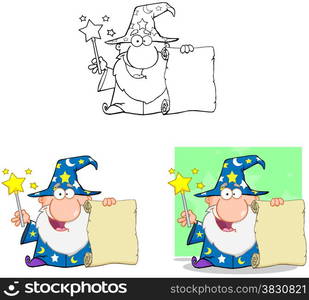 Wizard Cartoon Characters. Collection 4