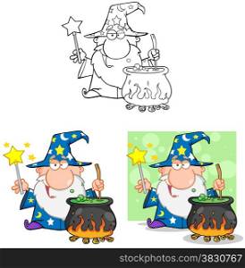 Wizard Cartoon Characters. Collection 9
