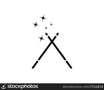 wizard wand vector icon illustration design template