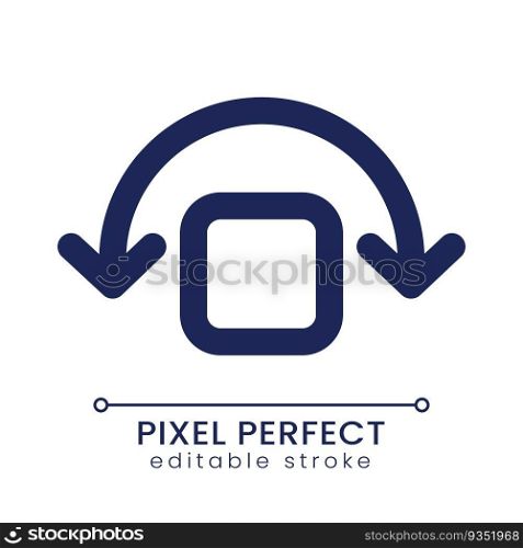 Wobble animation pixel perfect linear ui icon. Video effects editor. Camera shake. Post-production feature. GUI, UX design. Outline isolated user interface element for app and web. Editable stroke. Wobble animation pixel perfect linear ui icon