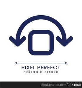 Wobble animation pixel perfect linear ui icon. Video effects editor. Camera shake. Post-production feature. GUI, UX design. Outline isolated user interface element for app and web. Editable stroke. Wobble animation pixel perfect linear ui icon