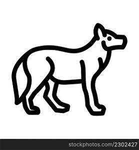 wolf animal line icon vector. wolf animal sign. isolated contour symbol black illustration. wolf animal line icon vector illustration