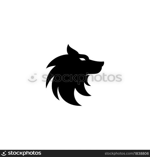 Wolf head logo design vector template