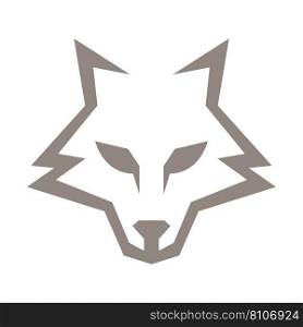 Wolf icon logo design illustration