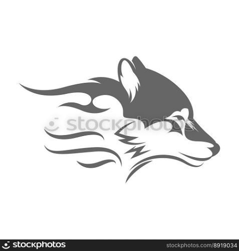 Wolf logo icon design illustration