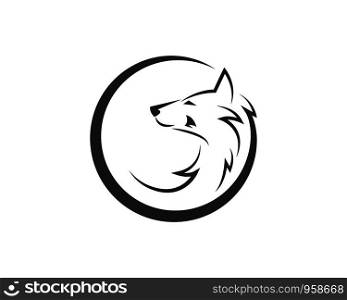 Wolf Logo icon vector illustration design template