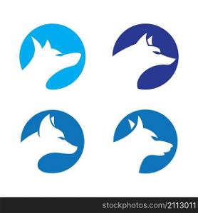 Wolf logo images illustration design