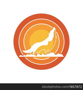 Wolf logo template vector icon design