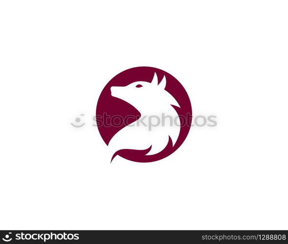 Wolf Logo Template vector icon illustration design