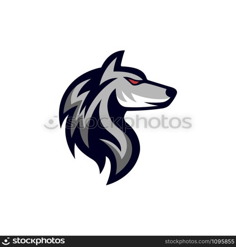 wolf logo vector design template