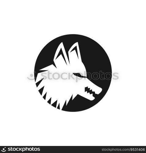 Wolf Silhouette Icon And Symbol Vector Template Illustration