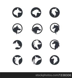 Wolf vector icon illustration design