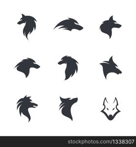 Wolf vector icon illustration design