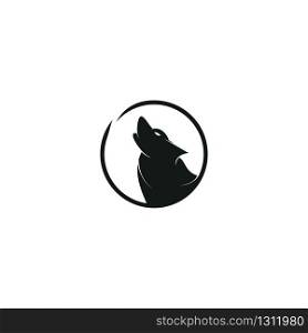 Wolf vector logo design template.