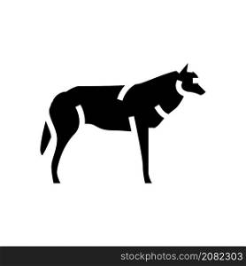 wolf wild animal glyph icon vector. wolf wild animal sign. isolated contour symbol black illustration. wolf wild animal glyph icon vector illustration